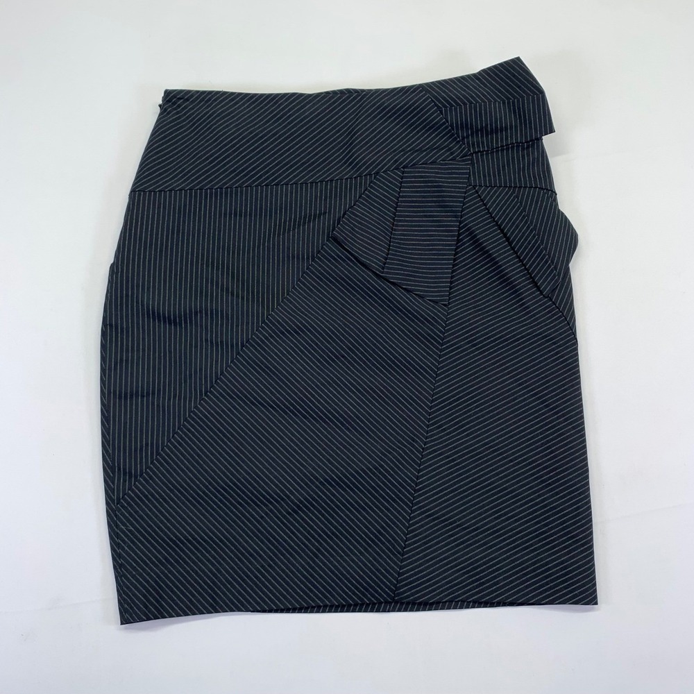 She Said Pinstripe Pencil Skirt Womens Size 8 Black Goth Y2k Emo Grunge